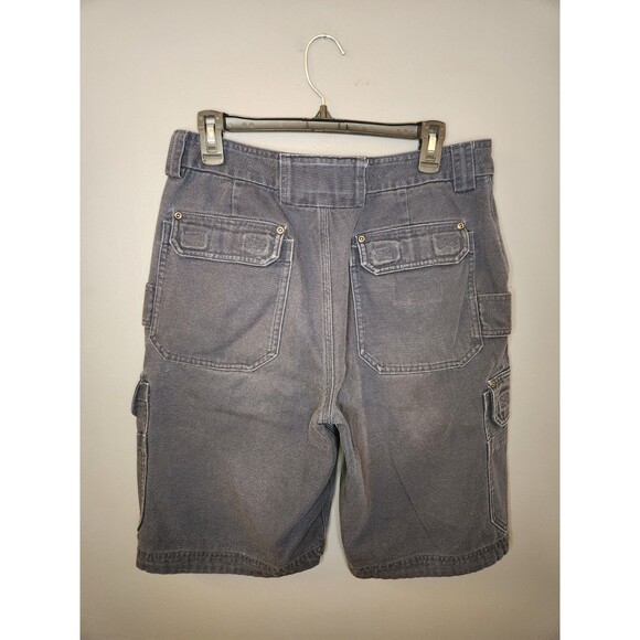 Duluth Fire Hose Work Shorts Men's 32 Navy Blue Cargo 12" Canvas Utility - Picture 3 of 6